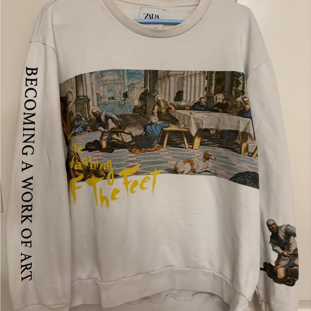 ZARA Becoming A Work Of Art “Washing of the Feet” Sweatshirt / Crewneck - Sz: XL